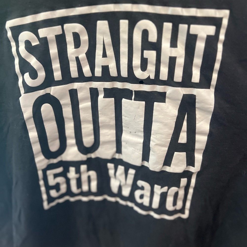 Straight outta fifth ward V neck t shirt size 3X